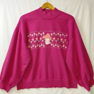 Sanrio X Boxlunch My Melody Floral Embroidered‎ Mockneck Sweater Women's Sz 2X